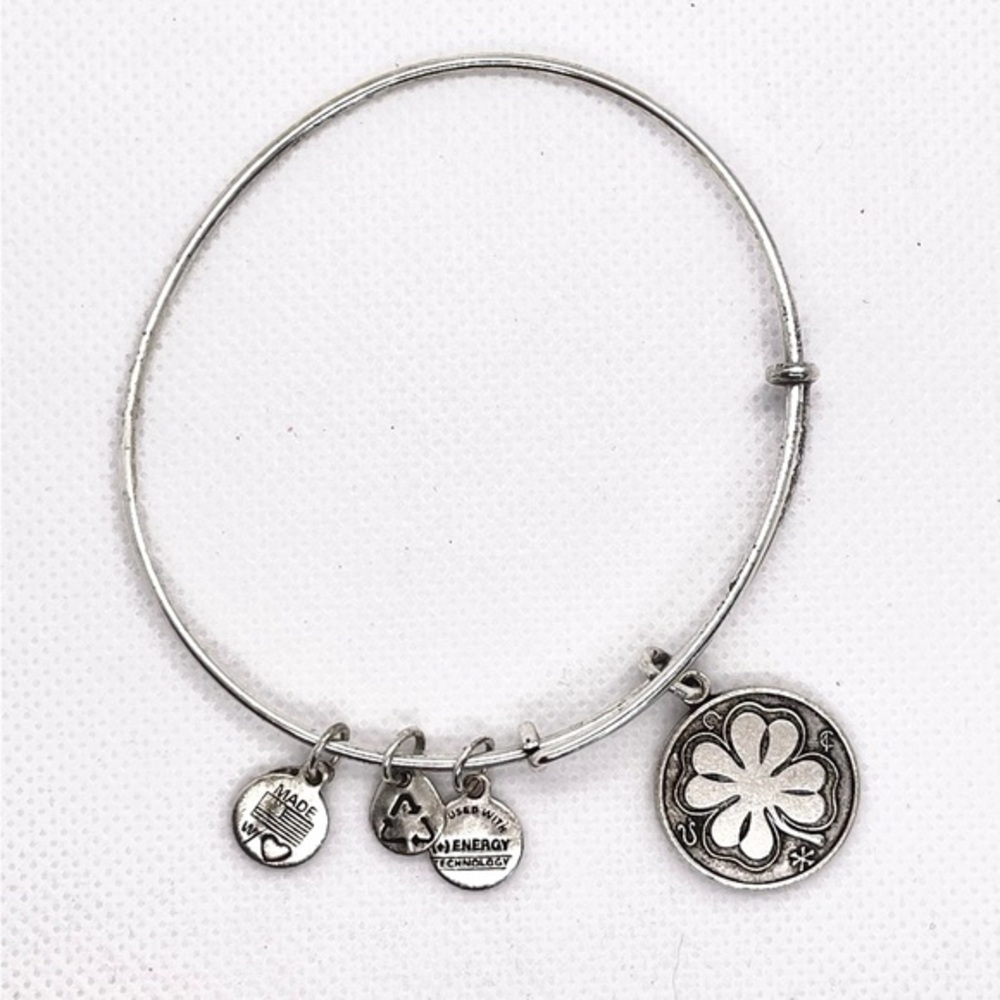 Alex and Ani “Energy” Bangel Charm Bracelet! Shamrock - Clover Charm